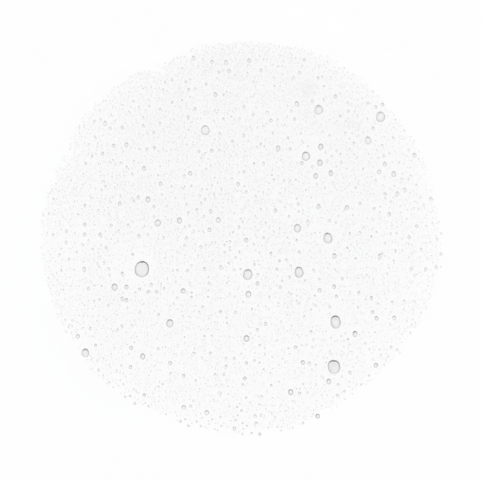 White hydrating face mist texture with fine water droplets for Augustinus Bader The Face Mist