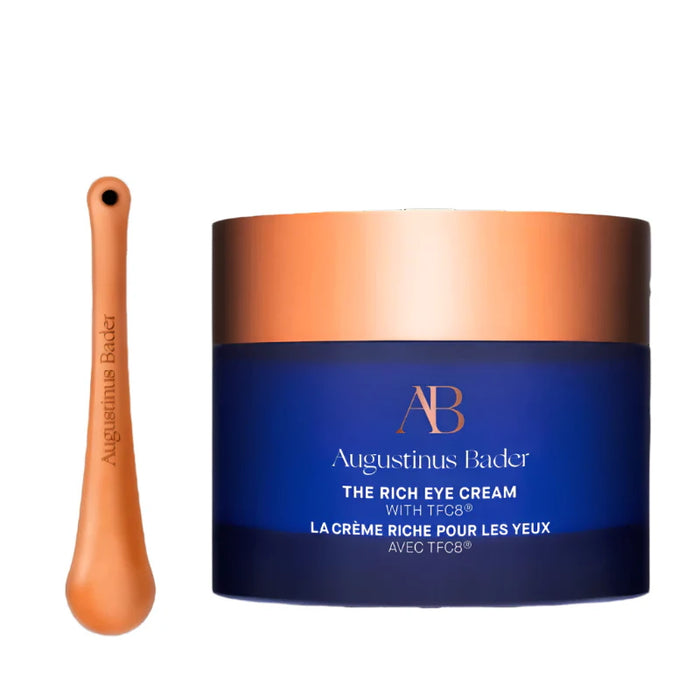 Augustinus Bader The Rich Eye Cream jar with copper lid and applicator