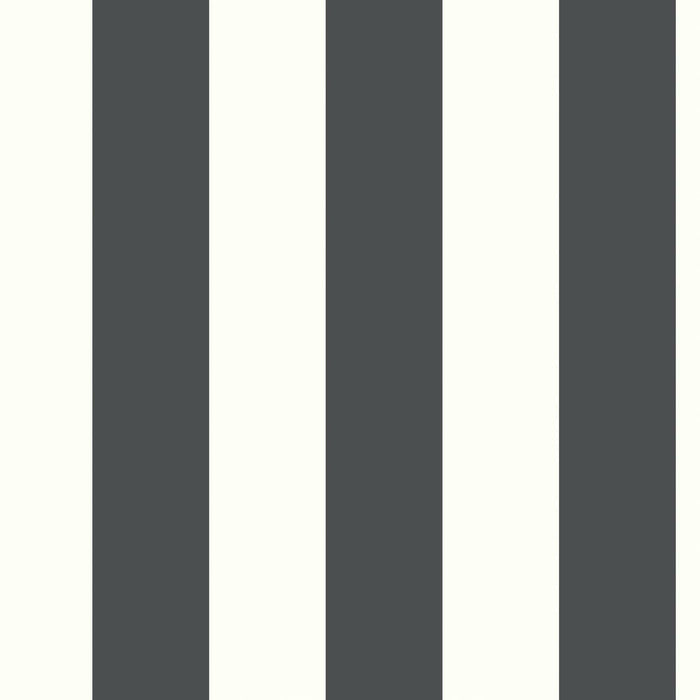 Awning Stripe Black Peel & Stick Wallpaper - EonShoppee