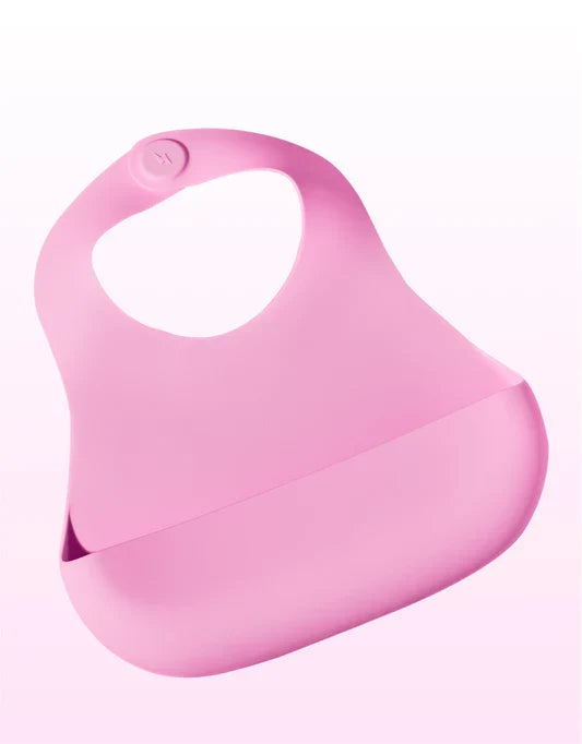 Babynetic Silicone Bib -Pink Strawberry Dream                       (Voted Best Baby Bib on Babylist!)