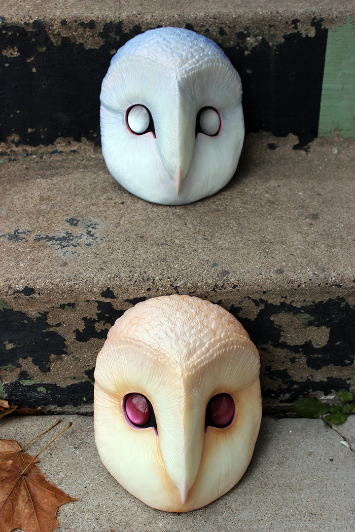 BARN OWL MASK BLANK- READY TO SHIP