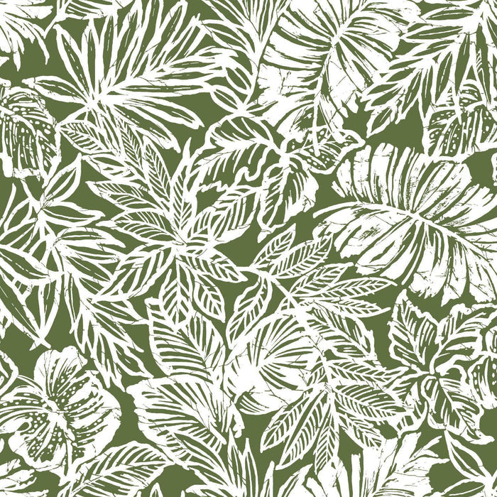 Batik Tropical Leaf Peel & Stick Wallpaper - EonShoppee
