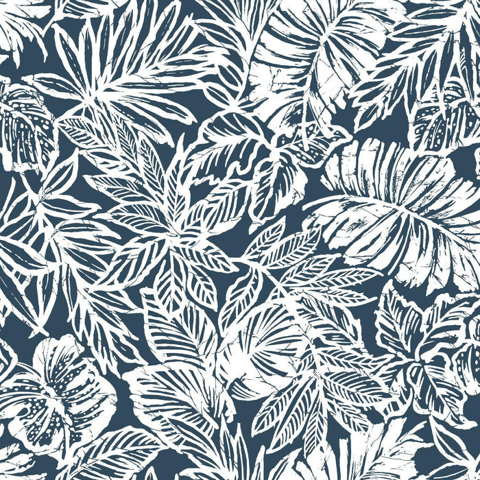 Batik Tropical Leaf Peel & Stick Wallpaper - EonShoppee