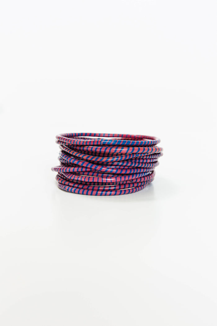 Beach Bangles Shell Pink bracelet by BECASA featuring pink shell accents and a casual, beach-inspired design for summer wear.