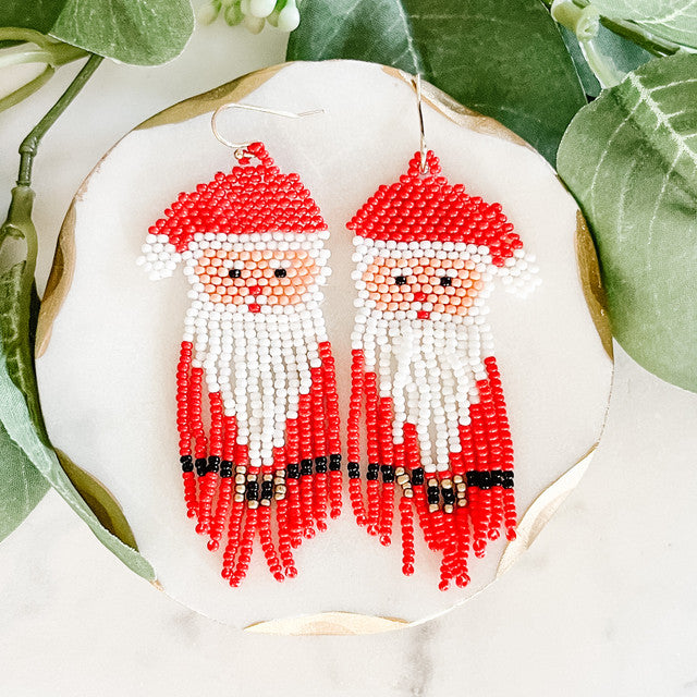 Beaded Fringe Earrings