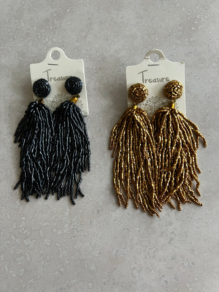 Beaded Tassel Earrings