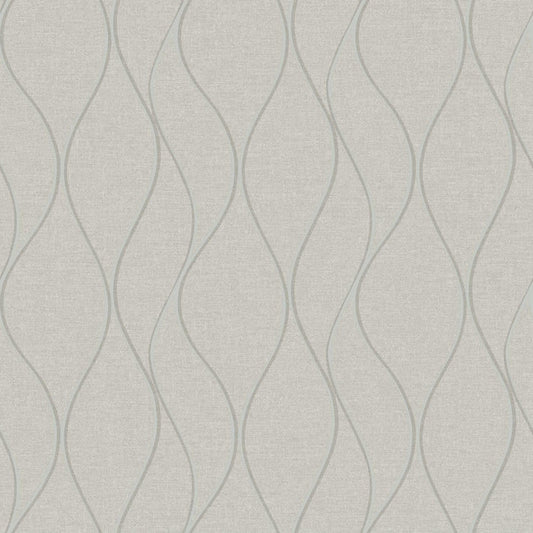 Beige Wave Ogee Peel & Stick Wallpaper - EonShoppee