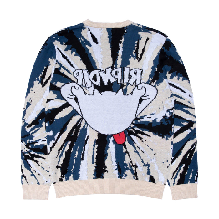 RIPNDIP Big Smile Knit Sweater (Cream/Navy)
