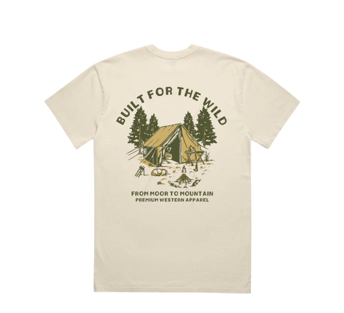 Binks & Bo Unisex Built For The Wild Tent T-Shirts- Natural