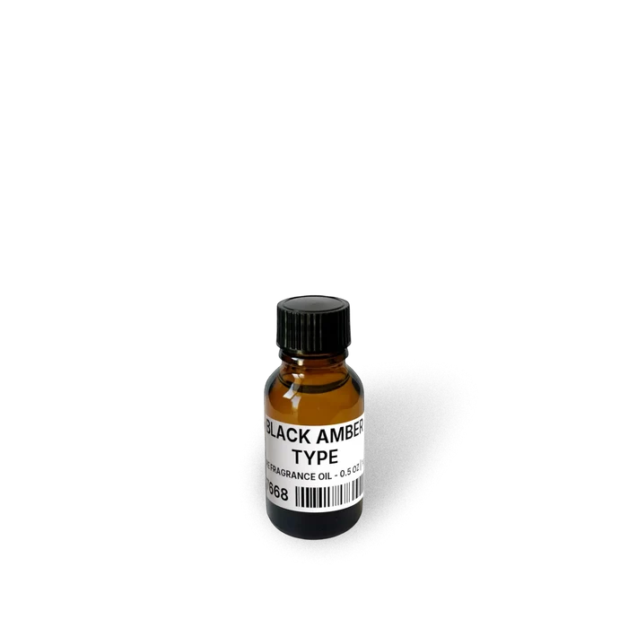 Black Amber Type Pure Fragrance Oil - 0.5 oz | 14 g bottle image showing Pure Fragrance Oil in 0.5 oz size. Fragrance product bottle photo for Black Amber Type Pure Fragrance Oil - 0.5 oz | 14 g.