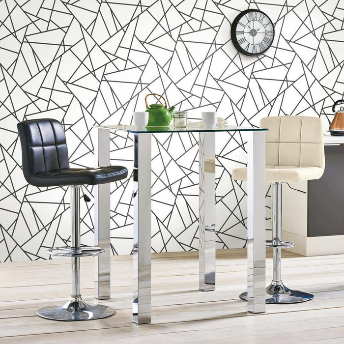 Black Fracture Peel & Stick Wallpaper - EonShoppee