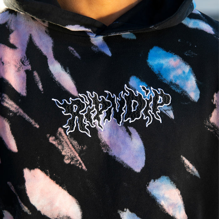RIPNDIP Blaze Hoodie (Black/Peach/Purple Tie Dye)