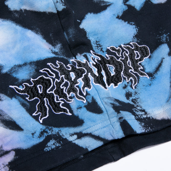 RIPNDIP Blaze Sweatshorts (Black/Peach/Purple Tie Dye)