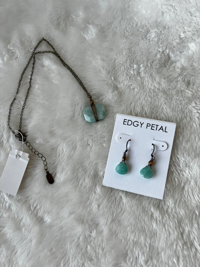 Brass & Amazonite  Jewelry