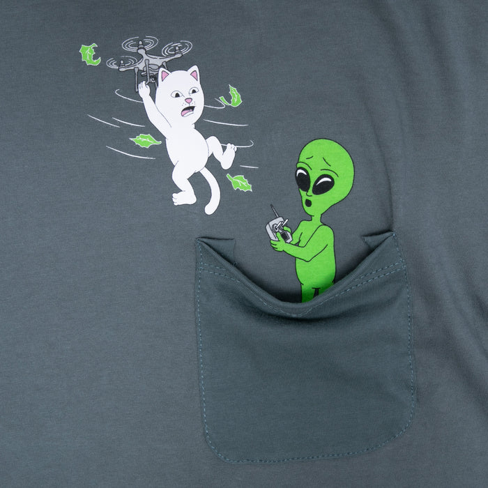 RIPNDIP Bye Bye Pocket Tee (Charcoal)
