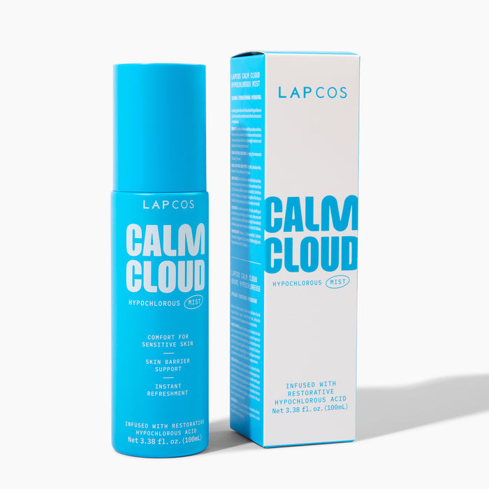 LAPCOS Calm Cloud hypochlorous acid spray in blue bottle