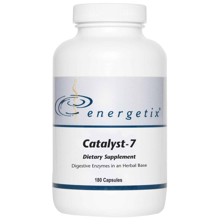 Catalyst 7 by Energetix (180 Capsules), digestive health, concentrated digestive enzymes, gastrointestinal tract, healthy mucosal integrity, digestion, enzymatic production, genetics, aging, illness, normal digestive function