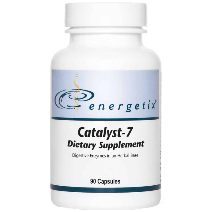 Catalyst 7 by Energetix (90 Capsules), digestive health, concentrated digestive enzymes, gastrointestinal tract, healthy mucosal integrity, digestion, enzymatic production, genetics, aging, illness, normal digestive function