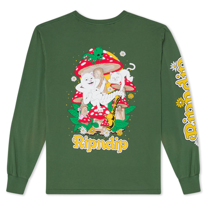 RIPNDIP Caterpillar Garden Long Sleeve (Olive)