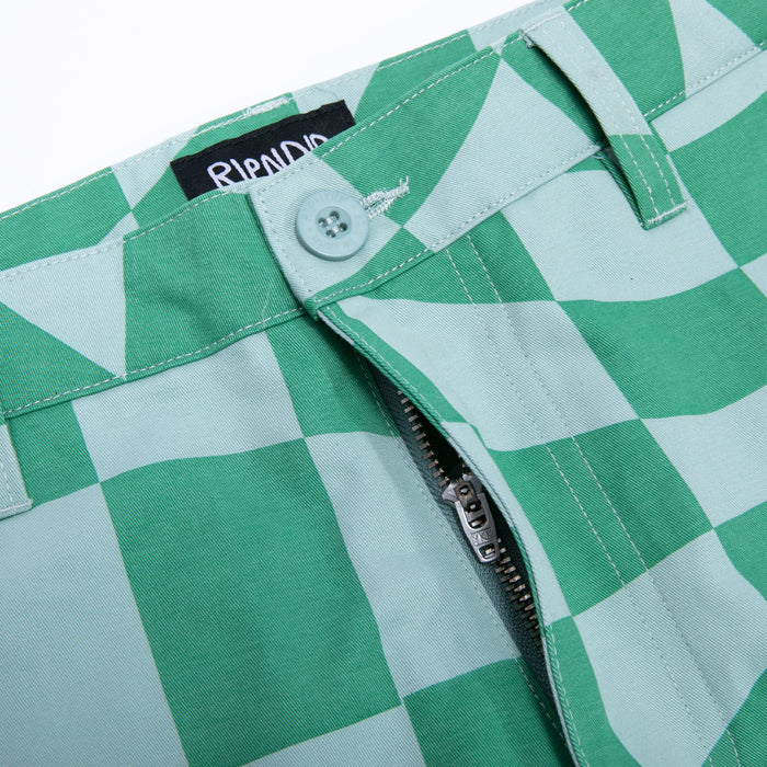 RIPNDIP Checked Cargo Pants (Olive/Pine)