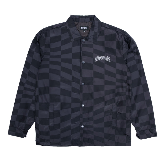 RIPNDIP Checked Coaches Jacket (Black/Charcoal)
