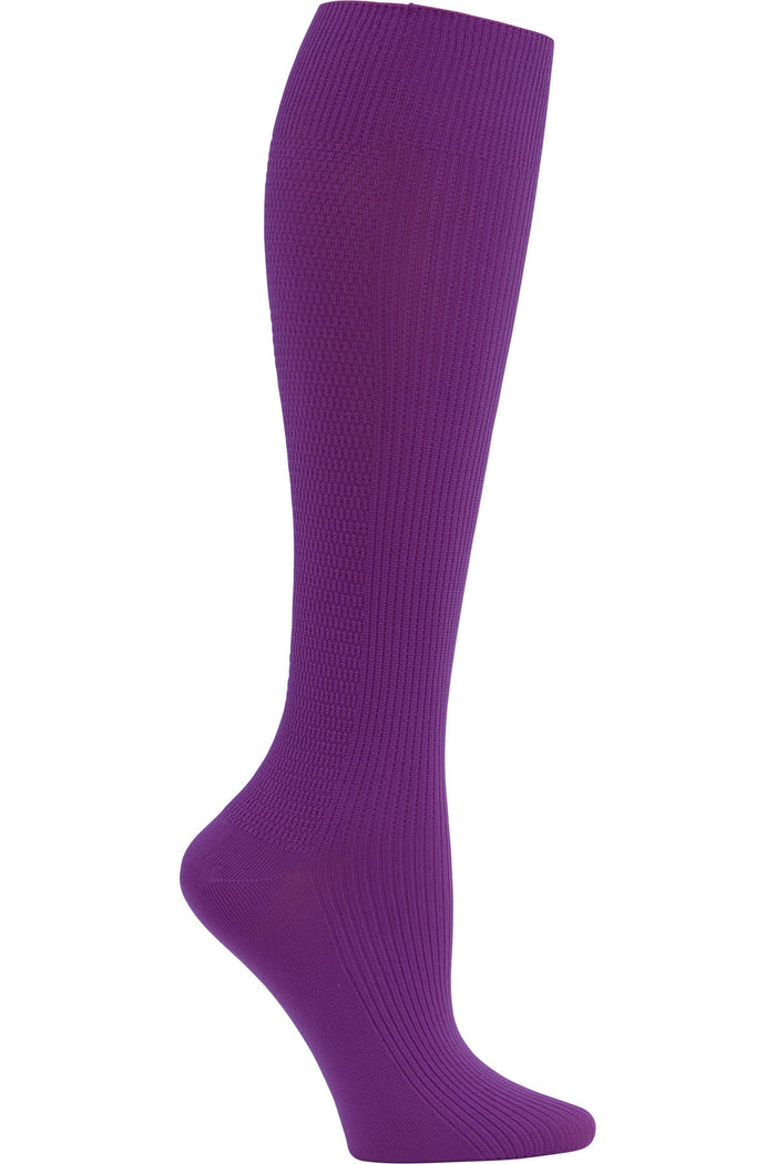 Cherokee Legwear Men & Women Neon Purple Medium Compression Support Knee High Socks