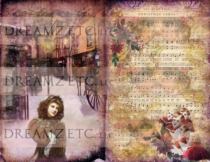 Christmas Carol Digital Collection - Paper Pack 1