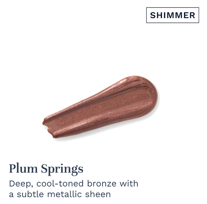 City Lips Plum Springs metallic lipgloss by City Beauty, glossy lip gloss with a shimmering plum finish, displayed on a neutral background.