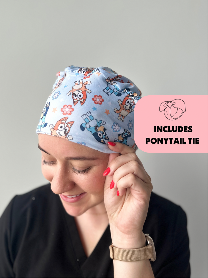 CloudCaps Scrub Cap | Blue Dog