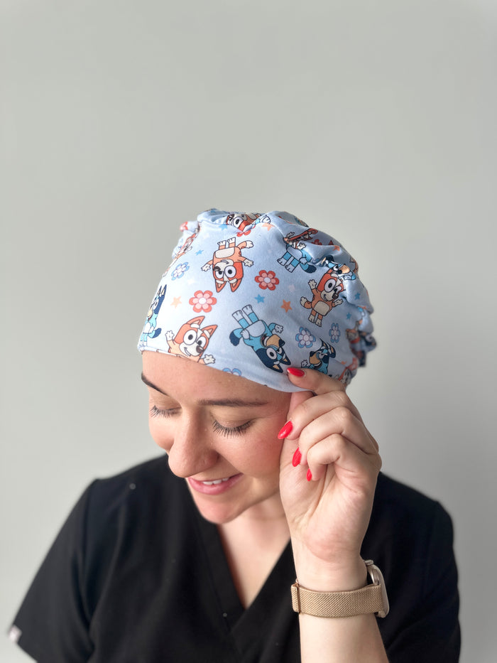 CloudCaps Scrub Cap | Blue Dog
