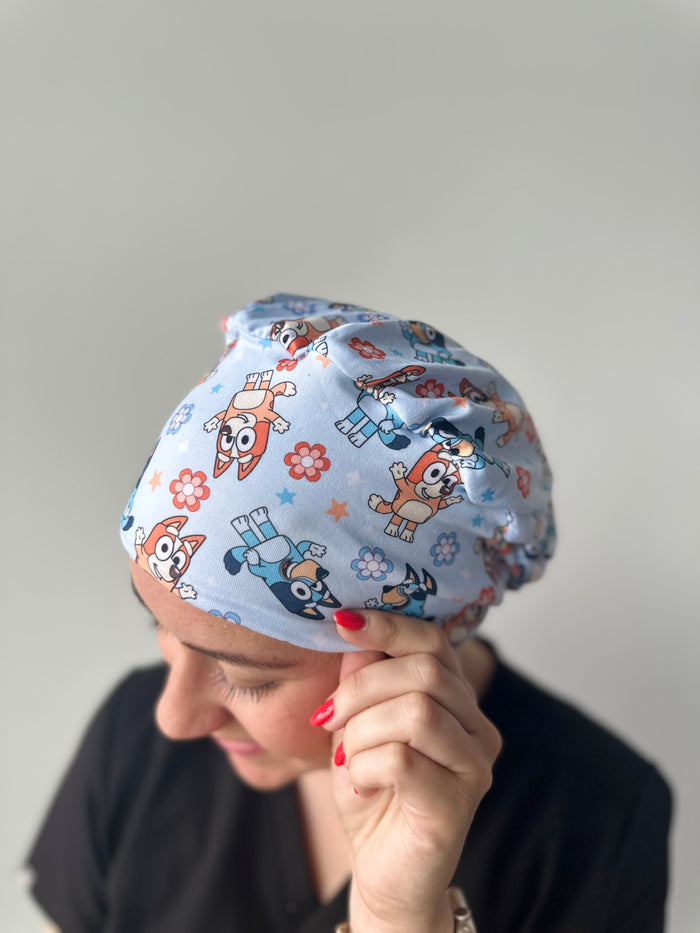 CloudCaps Scrub Cap | Blue Dog