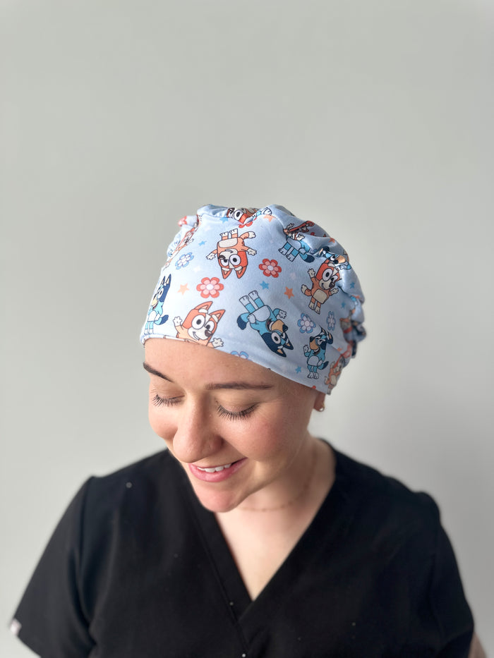 CloudCaps Scrub Cap | Blue Dog