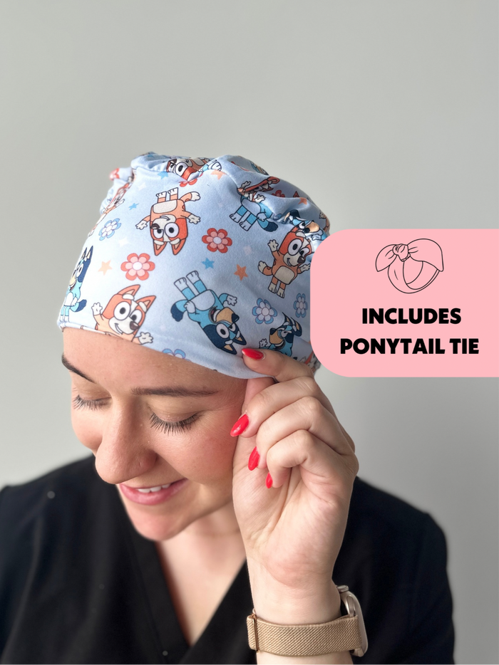 CloudCaps Scrub Cap | Blue Dog