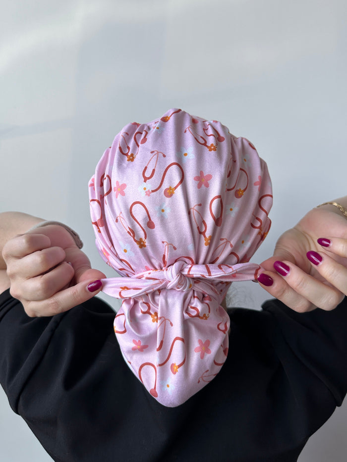 CloudCaps Scrub Cap | Girly Stethoscope