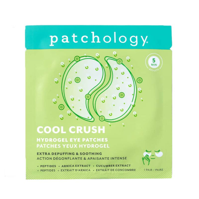Patchology Cool Crush hydrogel eye patches packaging on a white background
