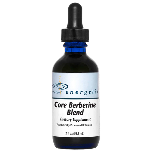 Core Berberine Blend by Energetix, digestive health, digestion, barberry root bark, coptis rhizome, oregon, grape root, goldenseal rhizome, lemon balm leaf, gut flora, intestinal integrity, healthy liver, gallbladder function, digestive tract function, lipid metabolism, healthy immune function, normal inflammation response