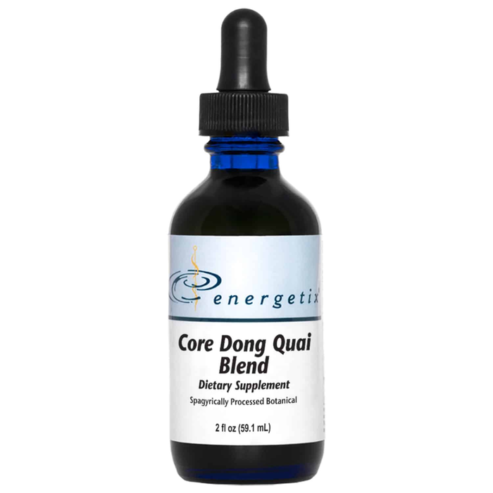 Core Dong Quai Blend is a spagyrically processed, comprehensive botanical blend featuring Dong Quai (Angelica sinensis), Chinese peony, false unicorn root, and other complementary herbs that support normal female reproductive function, normal female testosterone and progesterone balance, and menstrual cycle support.*