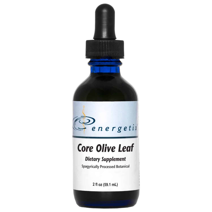 Core Olive Leaf is a spagyrically processed botanical extract of Olea europaea leaf that offers multi-faceted systemic support for normal immune function, a balanced microbiome, intestinal epithelial integrity, and normal cardiovascular function.*