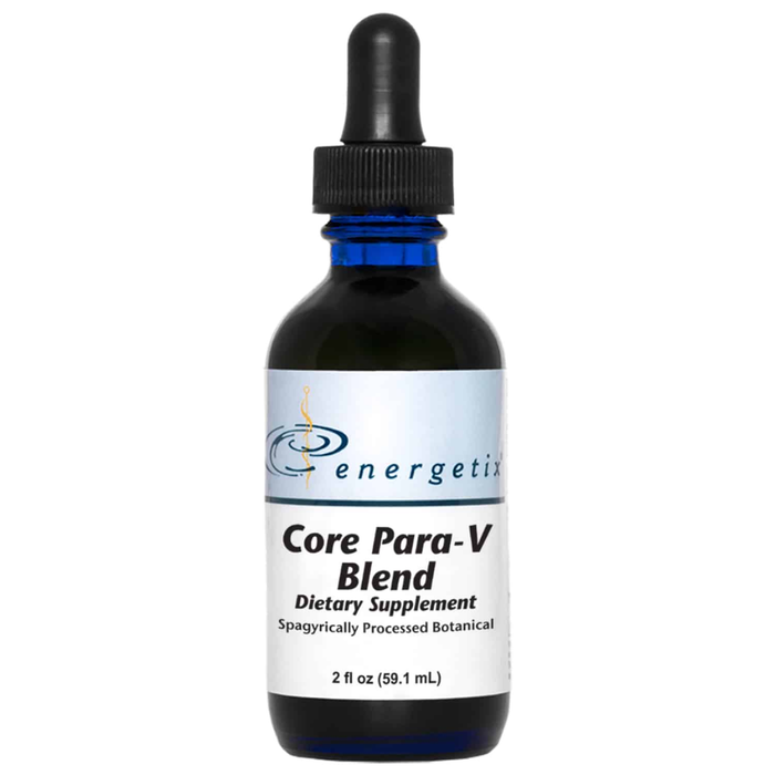 Core Para-V Blend is a spagyrically processed botanical blend featuring Artemisia absinthium (wormwood), Artemisia annua (sweet wormwood), black walnut, clove bud, and goldenseal designed to support an intestinal landscape inhospitable to parasitic worms (helminths), normal liver and gastrointestinal function, and healthy microflora.