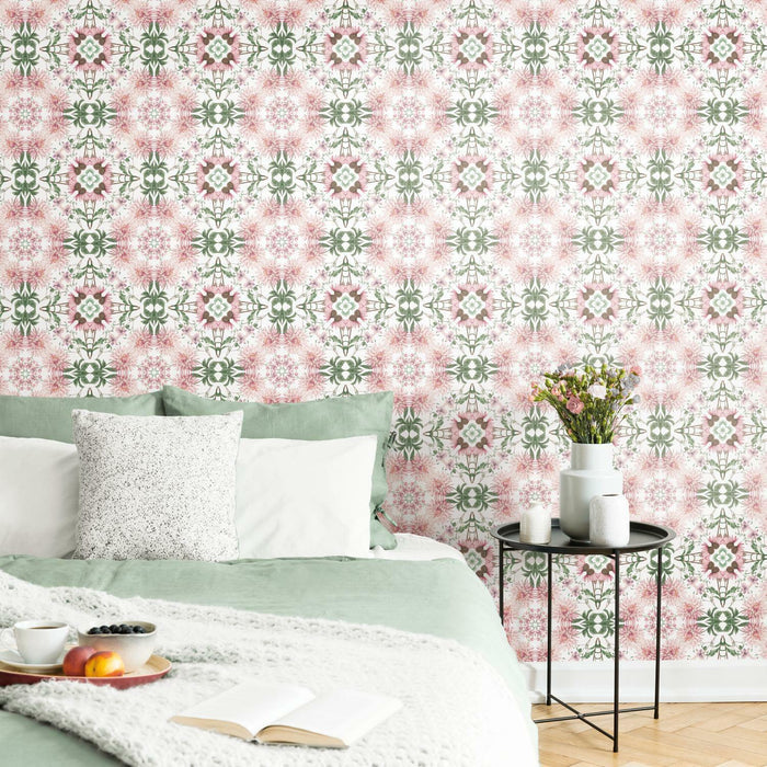 Cottage Garden Kaleidoscope Peel & Stick Wallpaper - EonShoppee