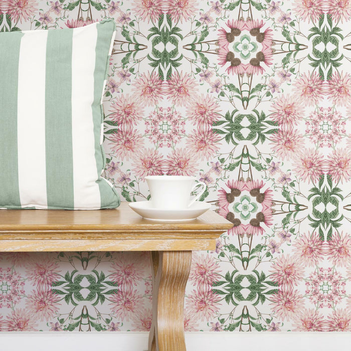 Cottage Garden Kaleidoscope Peel & Stick Wallpaper - EonShoppee