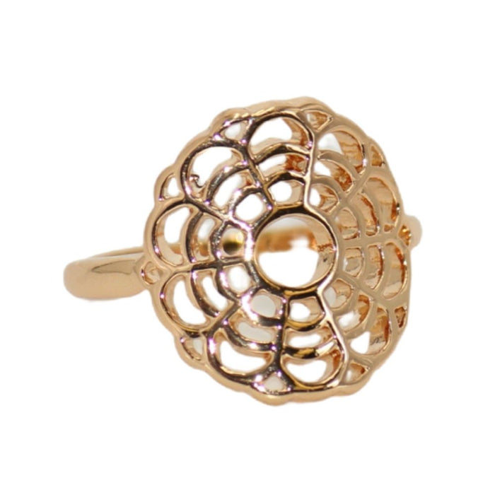 Crown Chakra Healing Symbol Gold Ring