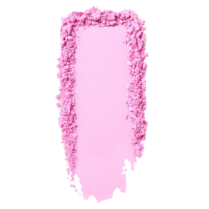 Cupid's Bow ColourPop Pressed Powder Blush swatch – a vertical stripe of cool-toned bubblegum pink pressed powder with soft, crushed edges on a clean white background.