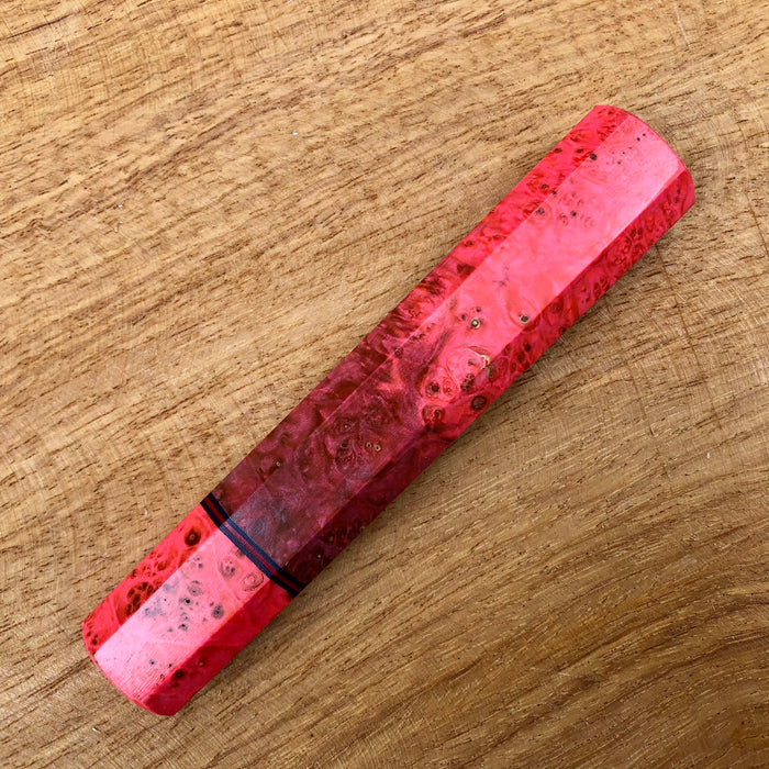 Custom Japanese Knife handle (wa handle) - double dyed box elder