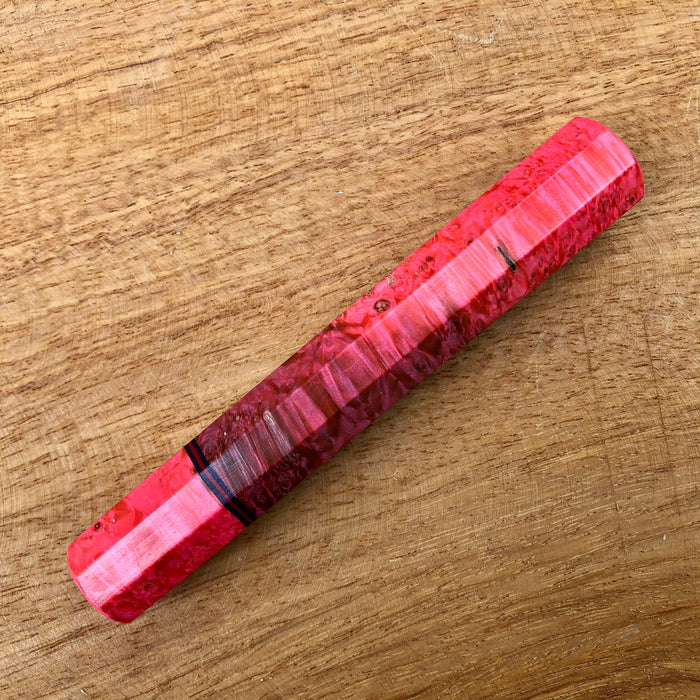 Custom Japanese Knife handle (wa handle) - double dyed box elder