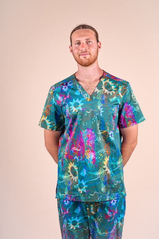 Daintree - Premium Unisex Printed Scrub Top