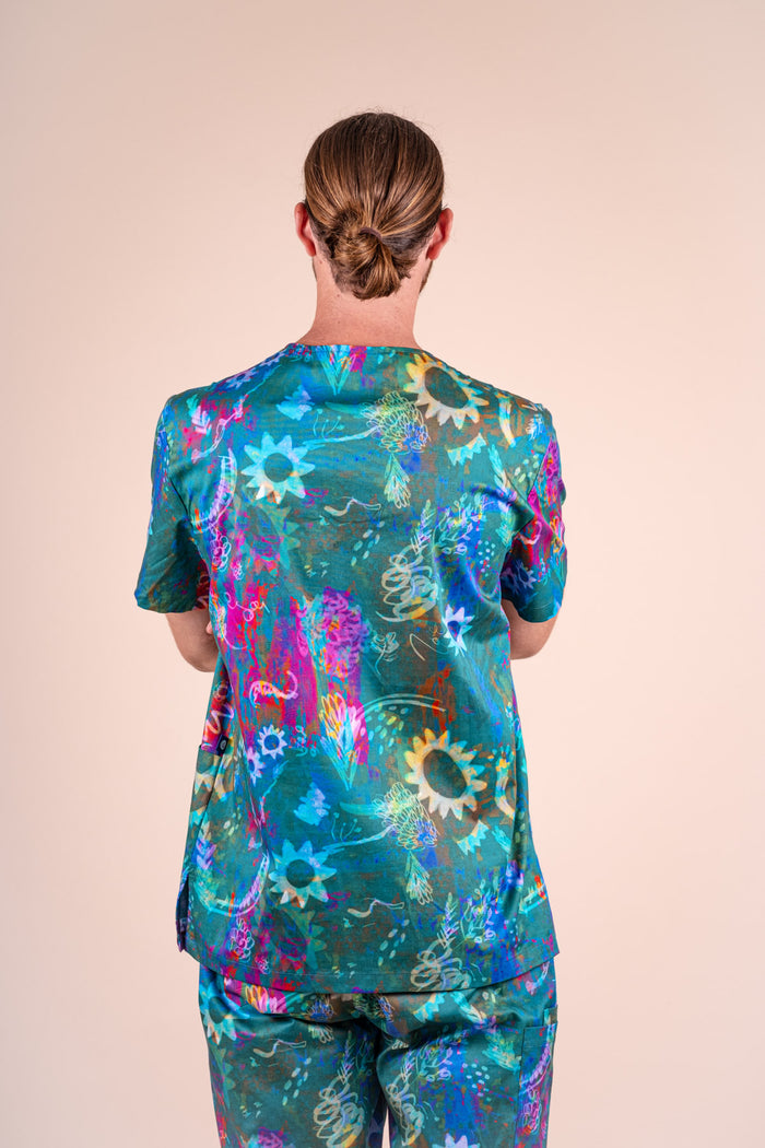 Daintree - Premium Unisex Printed Scrub Top