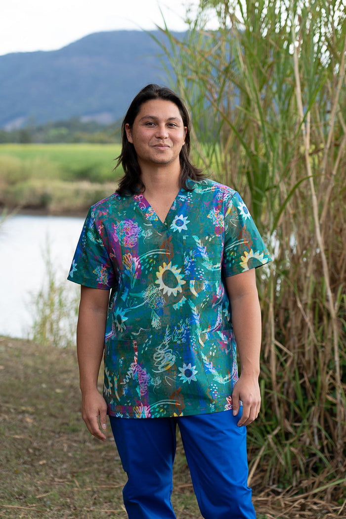 Daintree - Premium Unisex Printed Scrub Top