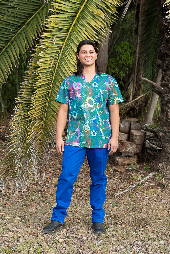Daintree - Premium Unisex Printed Scrub Top