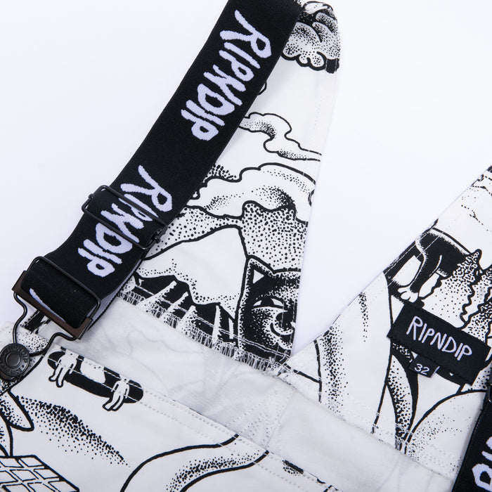 RIPNDIP Dark Twisted Fantasy Overalls (Black/White)